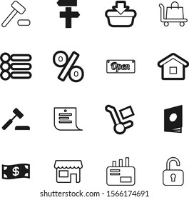 shopping vector icon set such as: site, percent, construction, architecture, payment, commercial, bills, envelope, letter, color, padlock, safety, road, art, choice, ui, product, guide, residential