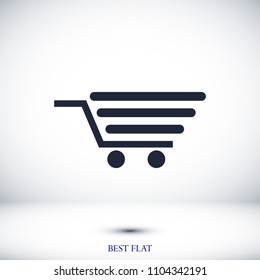 shopping vector icon, stock vector illustration flat design style