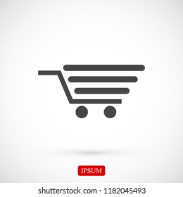 shopping vector icon, stock vector illustration flat design style