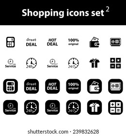 Shopping vector icons set