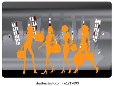 Shopping vector illustration