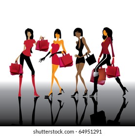 Shopping vector illustration