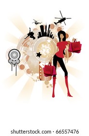 Shopping vector illustration