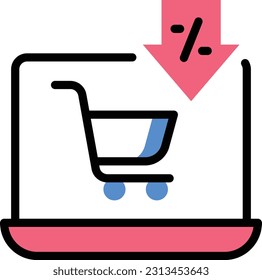 ilustración del vector de compra en un fondo transparente. Símbolos de calidad superior. Iconos vectoriales de color de línea para el concepto y el diseño gráfico.