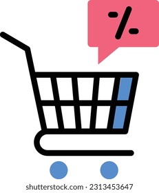 shopping Vector illustration on a transparent background. Premium quality symmbols. Line Color vector icons for concept and graphic design.