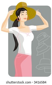 Shopping vector illustration series. Shopping girl. Check my portfolio for much more of this series as well as thousands of other great vector items.