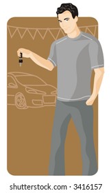 Shopping vector illustration series. Shopping man. Check my portfolio for much more of this series as well as thousands of other great vector items.