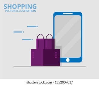 Shopping vector illustration, web design illustration for your shopping apps