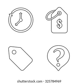 Shopping vector line icons