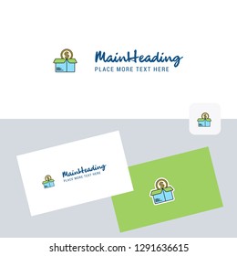 Shopping  vector logotype with business card template. Elegant corporate identity. - Vector
