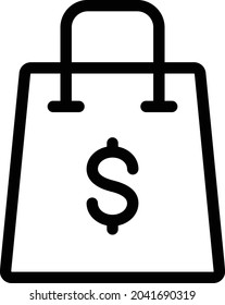 shopping vector thin line icon