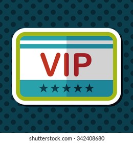 shopping vip card flat icon with long shadow,eps10