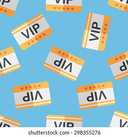 shopping vip card flat icon,eps10 seamless pattern background