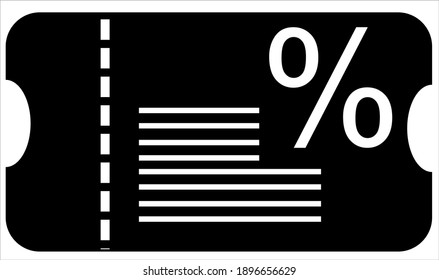 Shopping voucher or discount voucher icon vector illustration