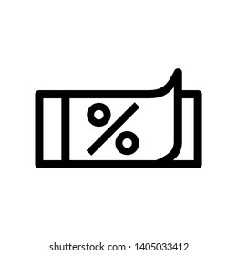 shopping voucher or Discount ticket icon Vector illustration. - Vector