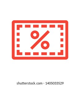 shopping voucher or Discount ticket icon Vector illustration. - Vector