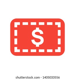 shopping voucher or Discount ticket icon Vector illustration. - Vector