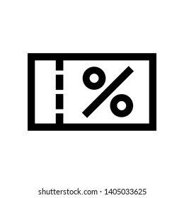 shopping voucher or Discount ticket icon Vector illustration. - Vector
