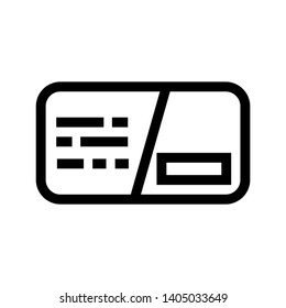 shopping voucher or Discount ticket icon Vector illustration. - Vector