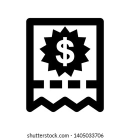 shopping voucher or Discount ticket icon Vector illustration. - Vector