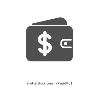 Shopping Wallet simple icon. Dollar sign. USD Money pocket symbol. Quality design elements. Classic style. Vector