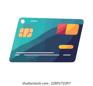 Shopping for wealth credit card icon isolated