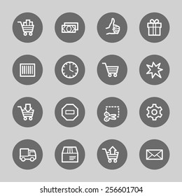 Iconos web de compras