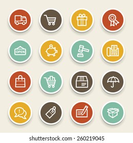 Iconos web de compras