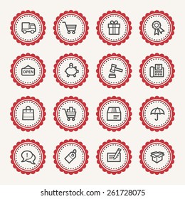 Shopping web icons