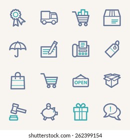 Iconos web de compras