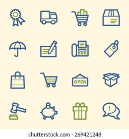 Iconos web de compras
