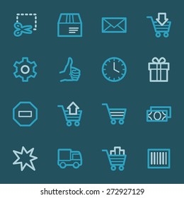 Iconos web de compras