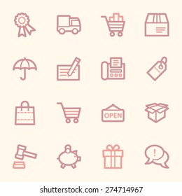 Iconos web de compras