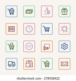 Shopping web icons