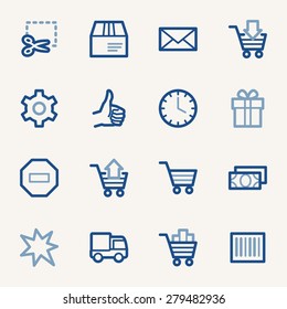 Iconos web de compras