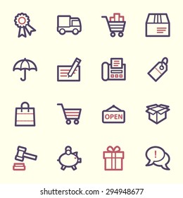 Shopping web icons