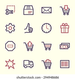 Iconos web de compras