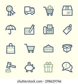 Iconos web de compras