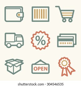 Shopping web icons