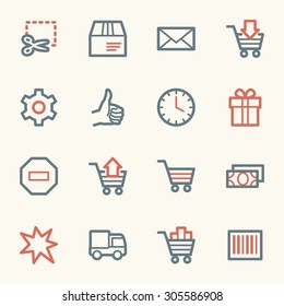 Shopping web icons