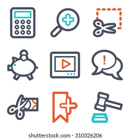 Iconos web de compras
