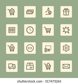 Iconos web de compras