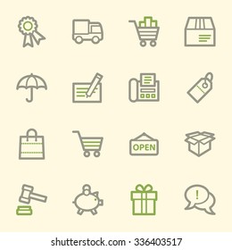 Iconos web de compras