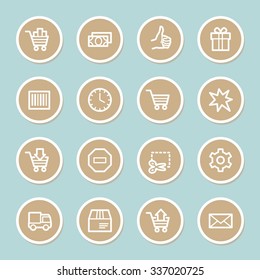 Iconos web de compras