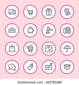 Shopping web icons