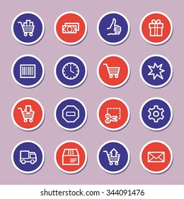 Shopping web icons