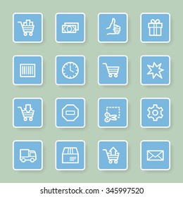 Iconos web de compras