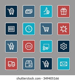 Iconos web de compras