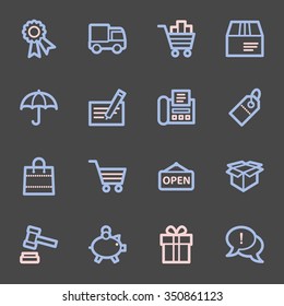 Shopping web icons