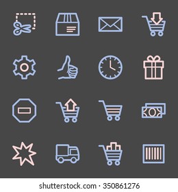 Iconos web de compras